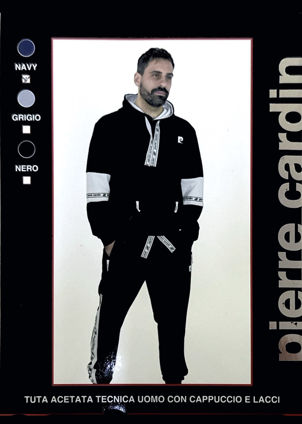 Pierre Cardin Paris - Completo tuta track Uomo/Donna con cappuccio - Outfit Sportivo, Comfort Premium