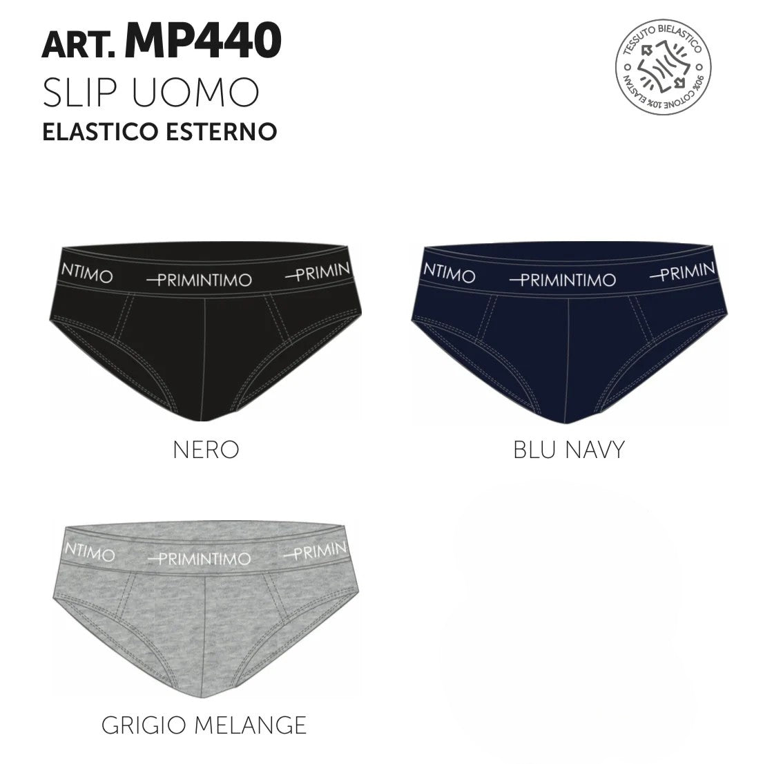 Primintimo - Slip/Boxer x3 Cotone Bielastico
